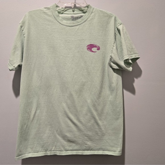Tops - Costa Shirt Mens Or Women Medium Green Short‎ Sleeve Graphic Fish Logo Crewneck